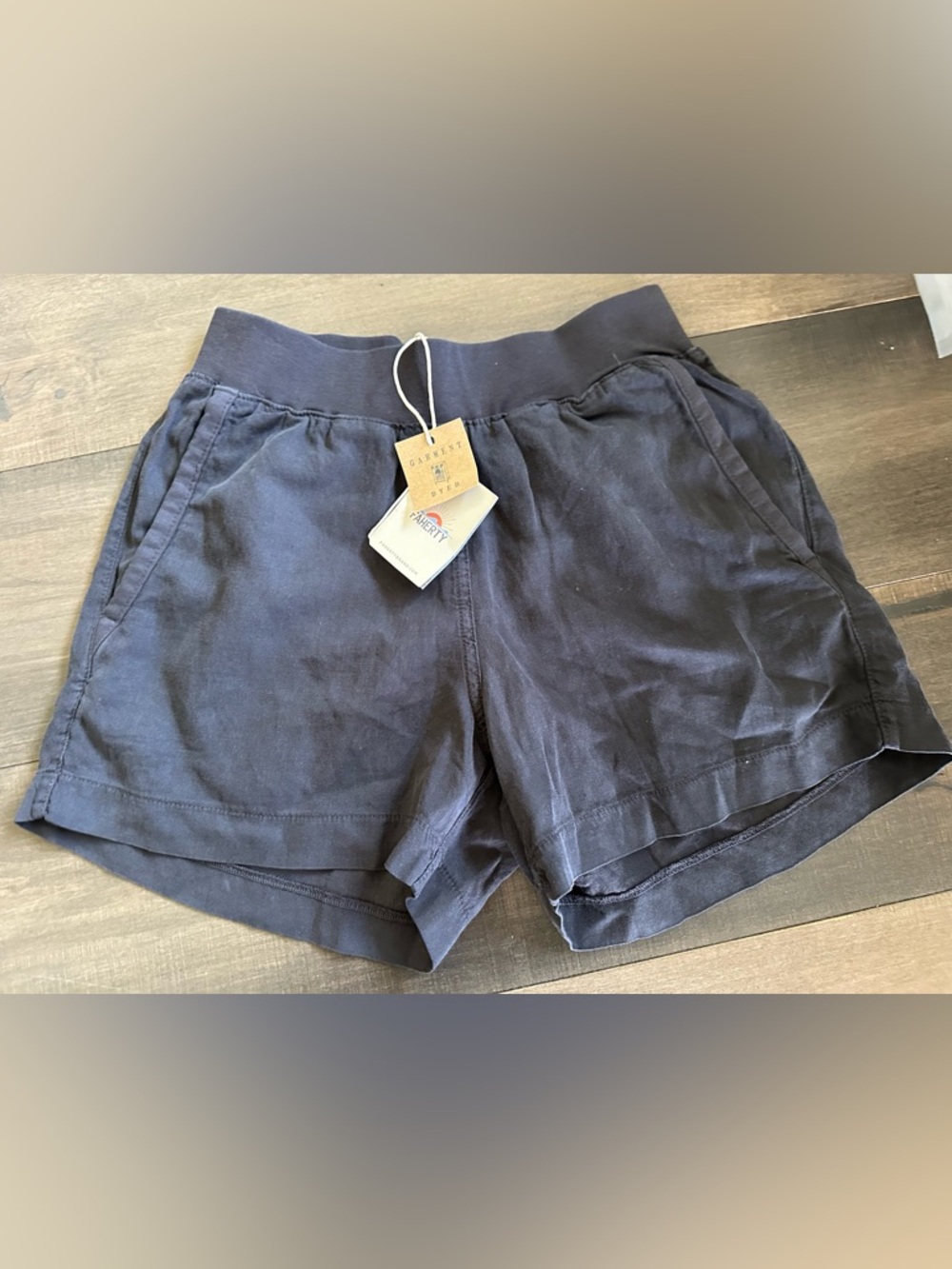 Faherty Navy Athletic Shorts